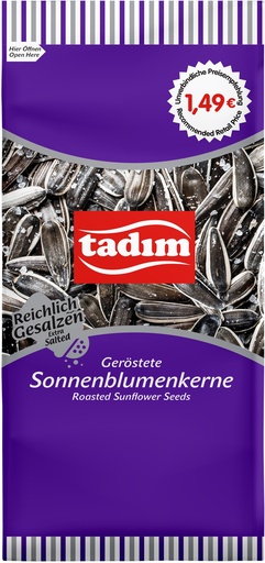 [9325] TADIM GRAINES DE TOURNESOL NOIRES TRÈS SALÉES (BLEU) 150GR